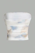 کراپ تاپ آبرنگی آبی استخوانی - تصویر 2