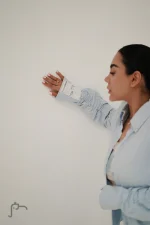 شومیز آبی بلند ساگازا - تصویر 3