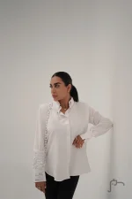 شومیز سفید بلند ساگازا
